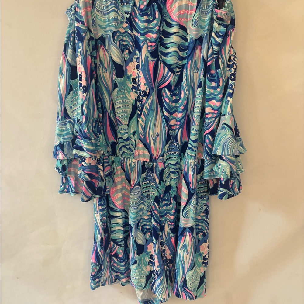 Lilly Pulitzer Blue and Pink Patterned Dress
